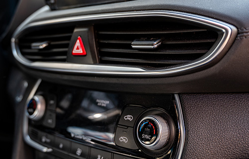 Air Conditioning Controls in Car